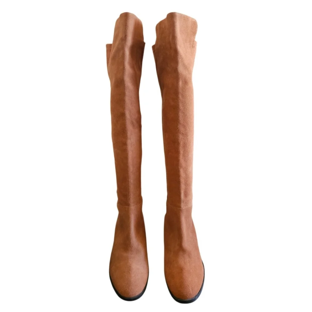 Lucky Brand Calypso Brown Suede Leather Over-the-Knee Riding Boots Size 6.5 NEW
